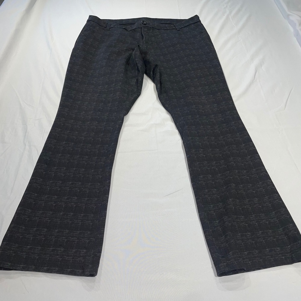 KUT from the Kloth Womens 16W Gray Textured Crosshatch Flare Leg Dress Pants